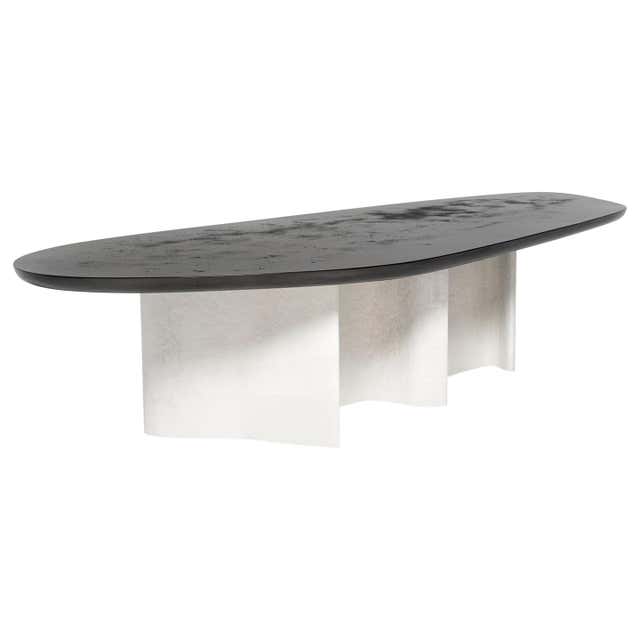 Messier Table Messier 104, 21st Century Sculptured Oval Bronzed Dining Table For Sale ...