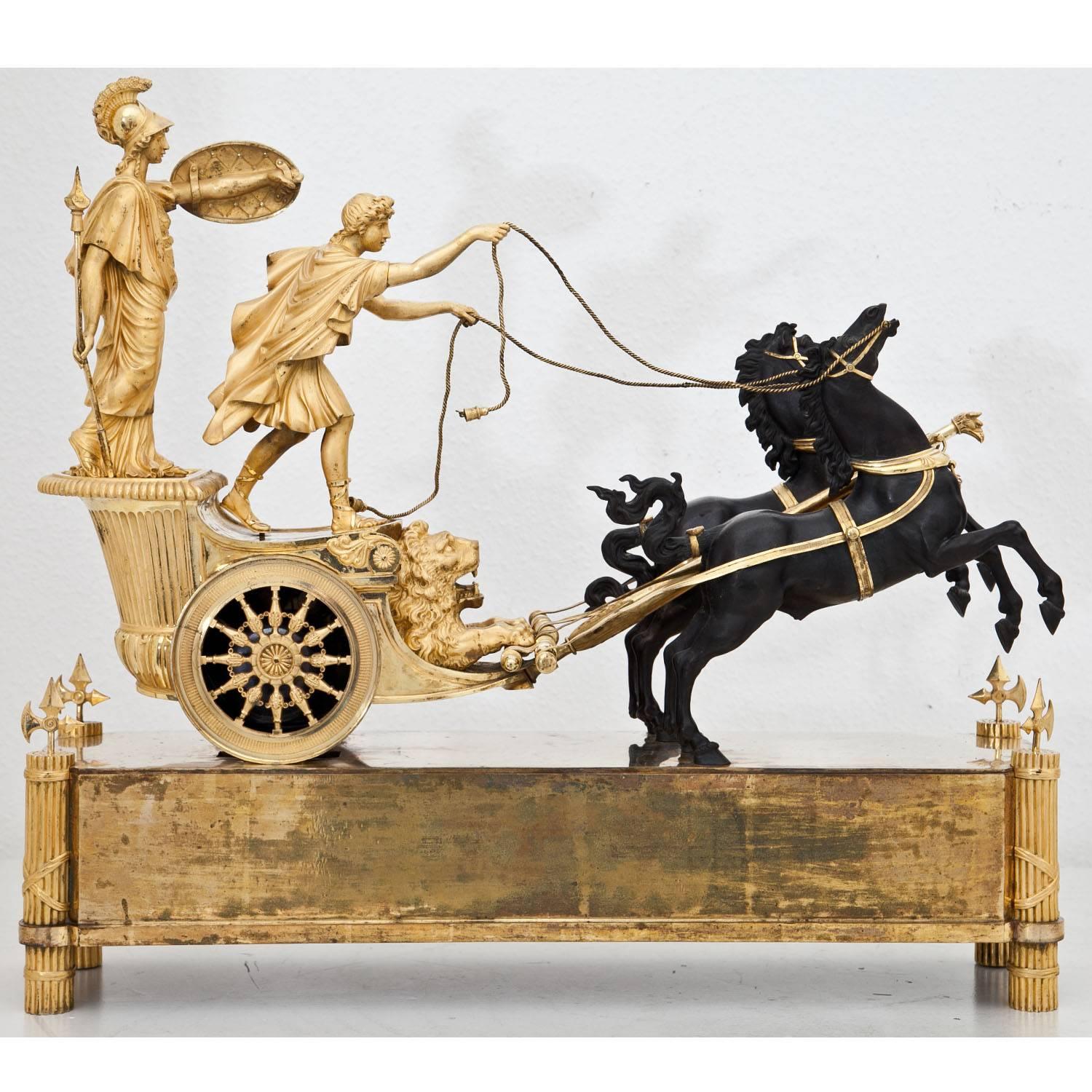 Mantle Clock with Chariot of Telemachus, Paris, Early 19th Century 6