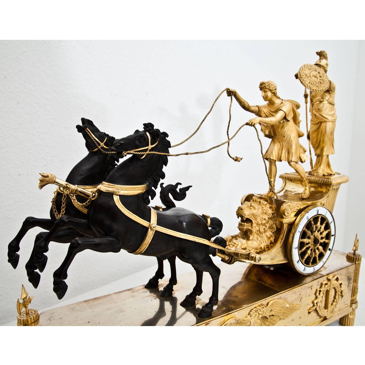 Mantle Clock with Chariot of Telemachus, Paris, Early 19th Century 1