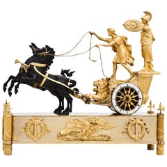 Mantle Clock with Chariot of Telemachus, Paris, Early 19th Century