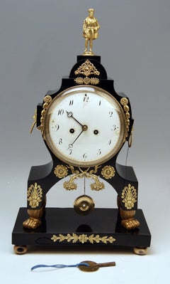 Mantle Mantel Table Chiming Clock Paws Feet Empire, Austria, Vienna