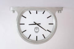 Mantle Wall Ceiling Clock Cast Aluminium Glass by Master Swedish Bell Maker