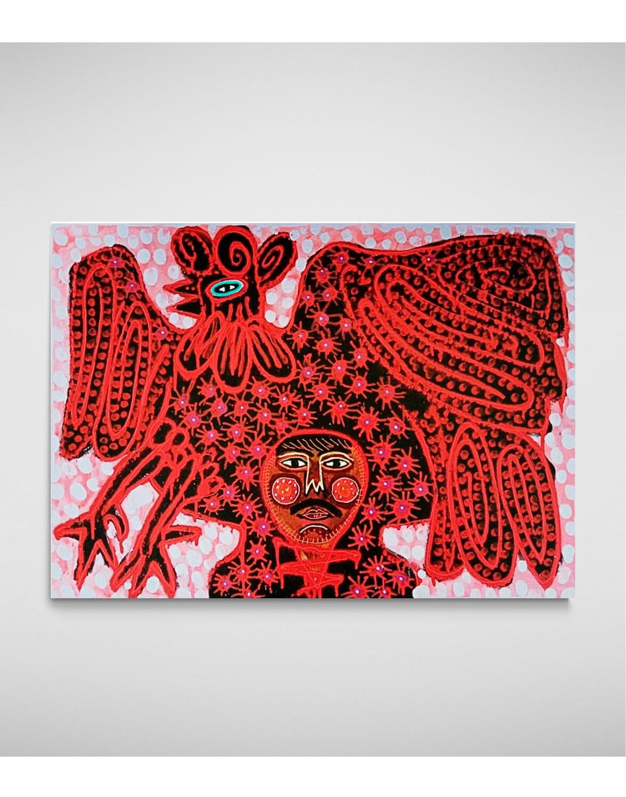 Bestes Hahnenkostüm, Zeitgenössische Kunst, Abstrakte Malerei, 21. Jahrhundert im Angebot 1