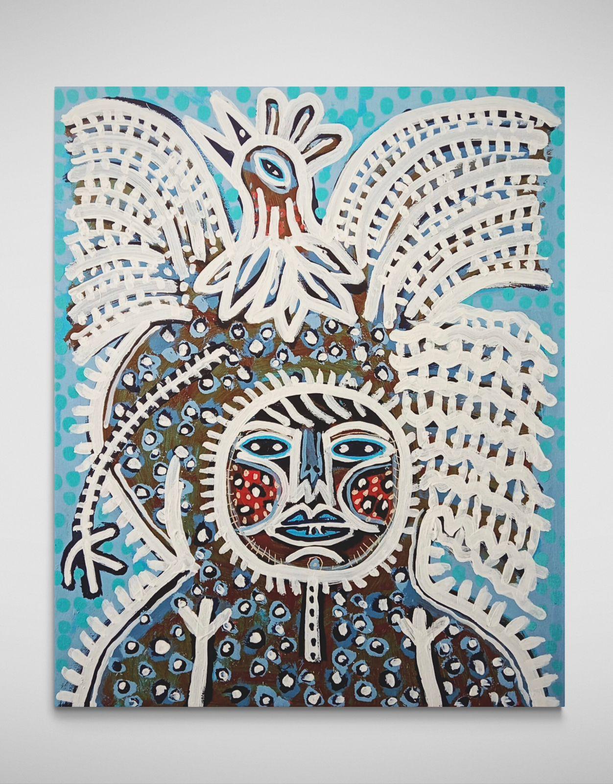 Child & Child Child en costume de coq, Art contemporain, Peinture abstraite, 21ème siècle en vente 1