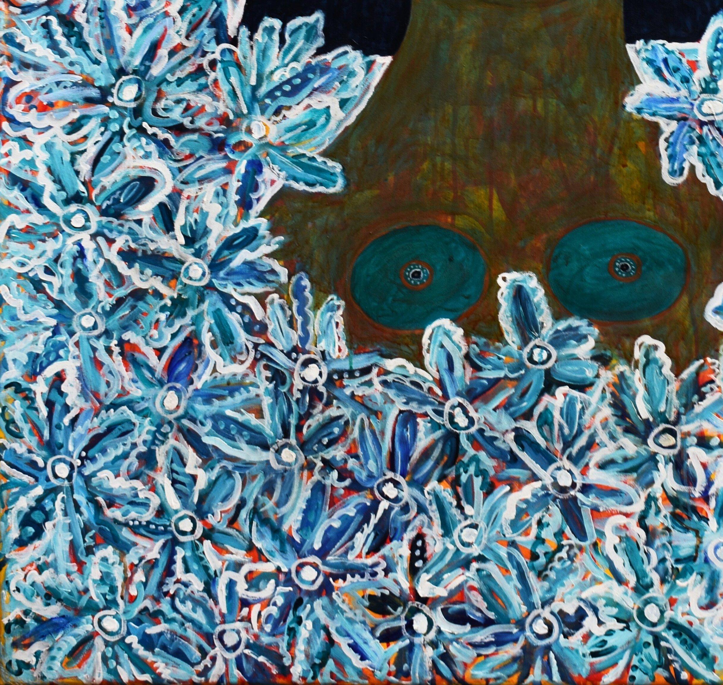 Portrait of Celeste, Contemporary Art, Abstract Painting, 21st Century For Sale 5