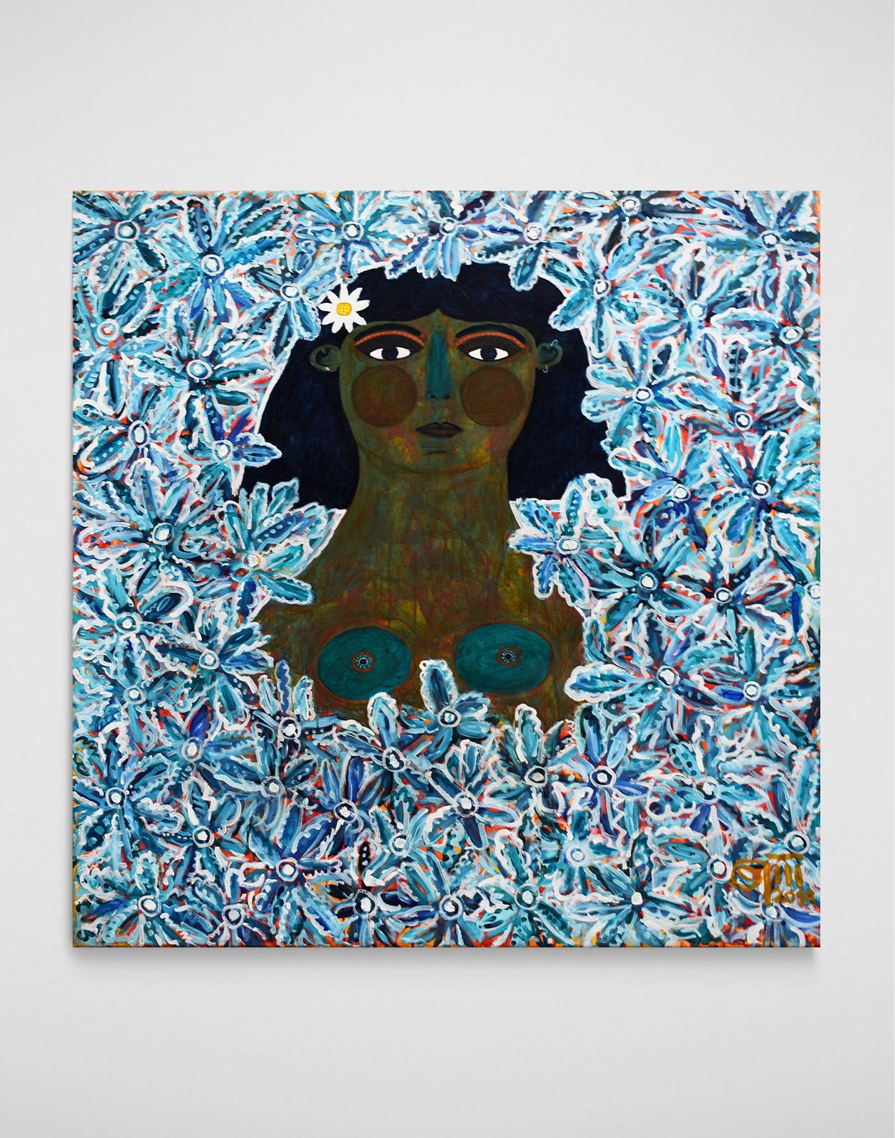 Portrait of Celeste, Contemporary Art, Abstract Painting, 21st Century For Sale 6