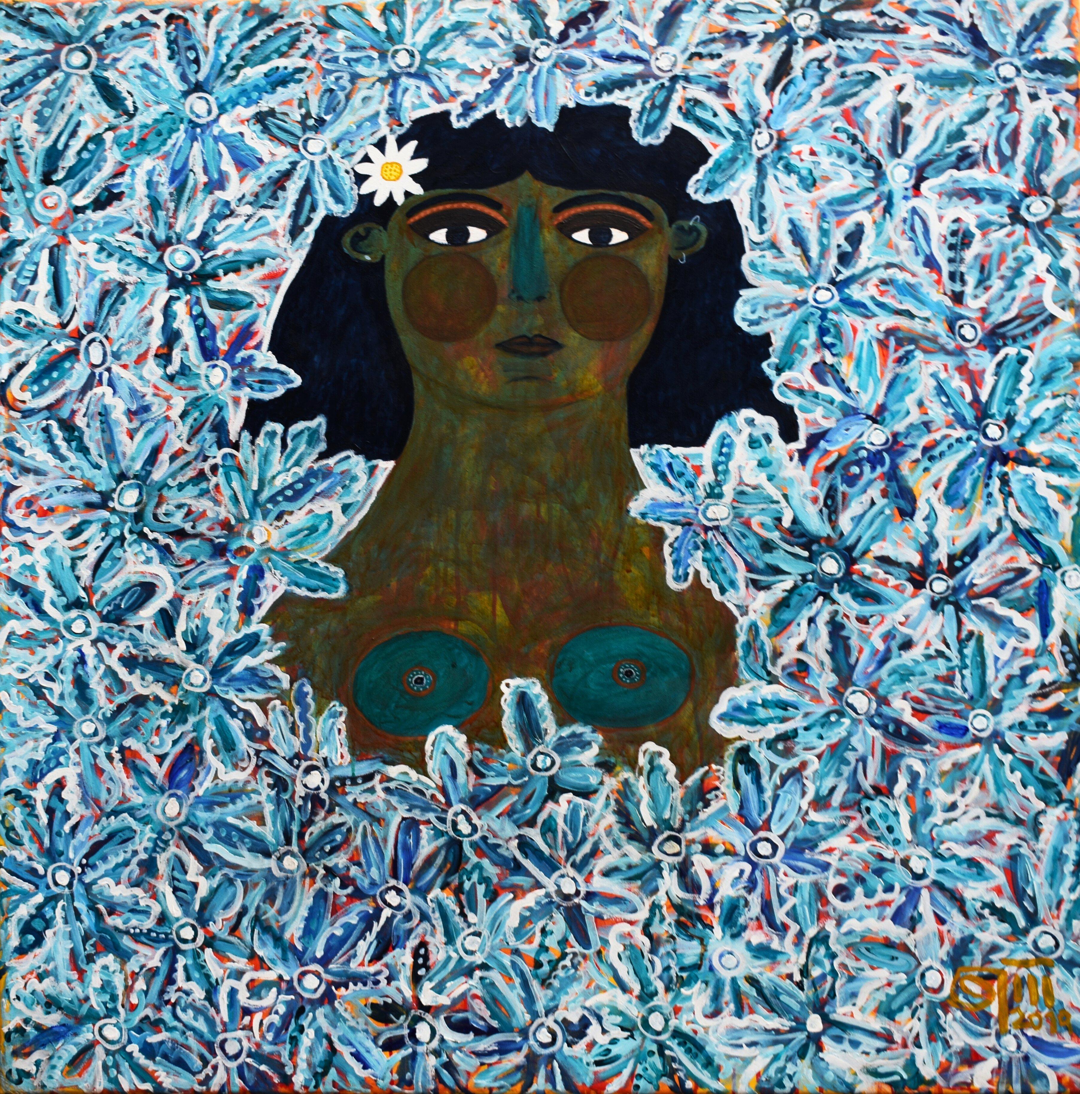 Portrait of Celeste, Contemporary Art, Abstract Painting, 21st Century