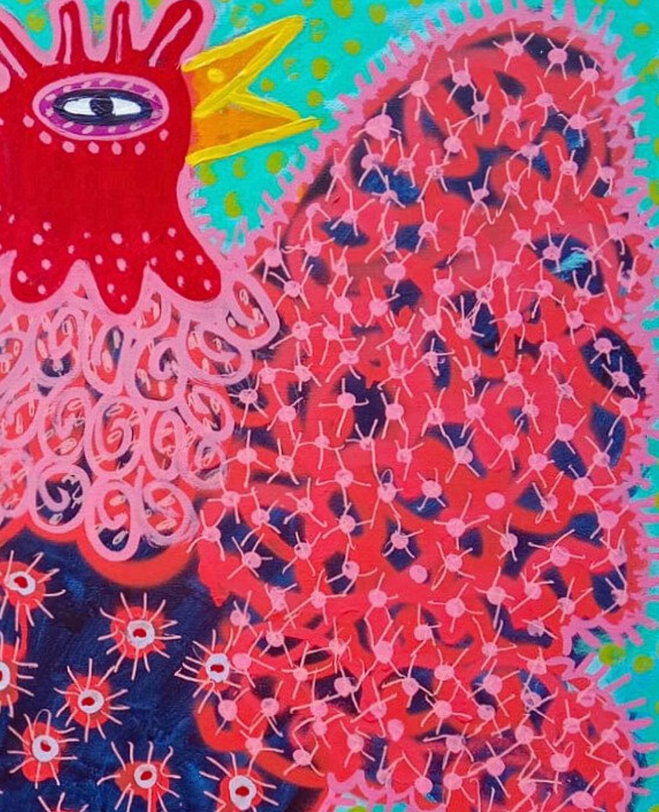 Zeitgenössische Kunst, Abstrakte Malerei
Gemischte Medien auf Leinwand
100 x 80 cm
Unterzeichnet

Über den Künstler
Manu Jorquera (1986) ist ein chilenischer bildender Künstler, der sich in seinen Arbeiten mit der Mestizen-Volkskultur Chiles und der