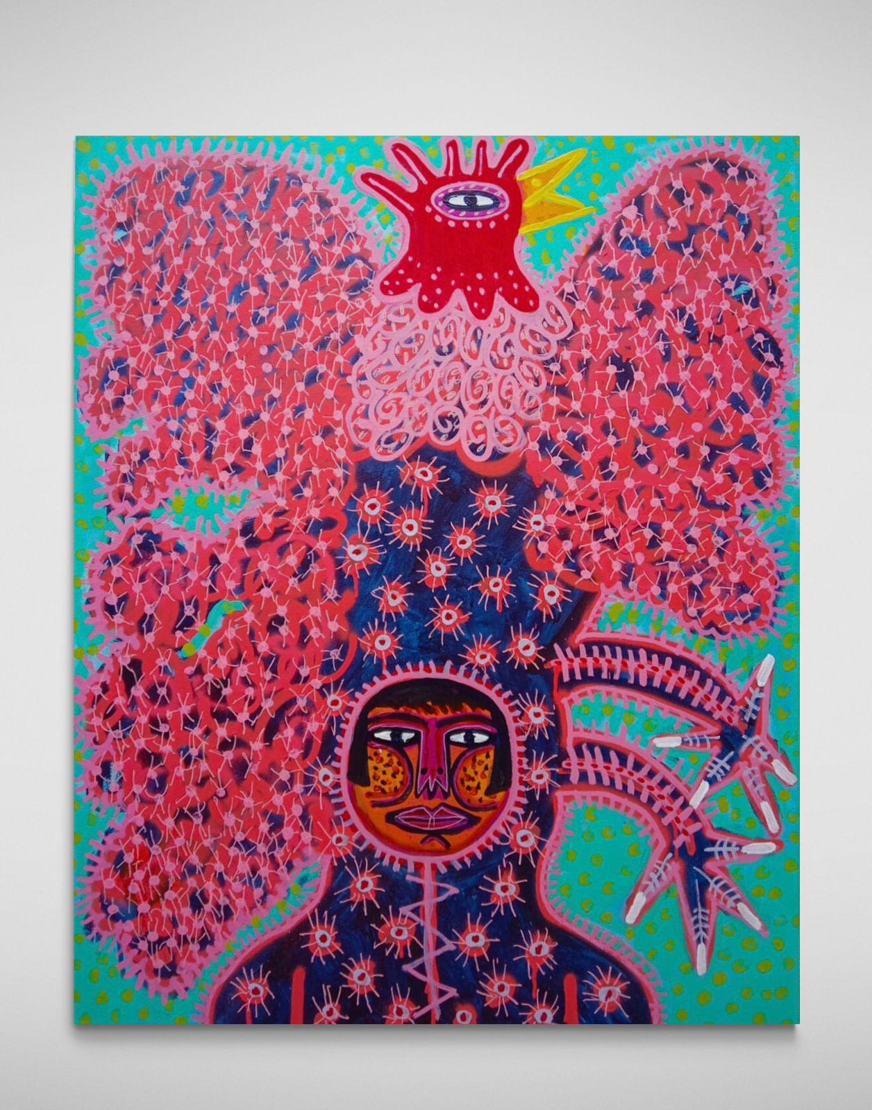 Hahnenkostüm I, Zeitgenössische Kunst, Abstrakte Malerei, 21. Jahrhundert im Angebot 2