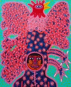 Hahnenkostüm I, Zeitgenössische Kunst, Abstrakte Malerei, 21. Jahrhundert