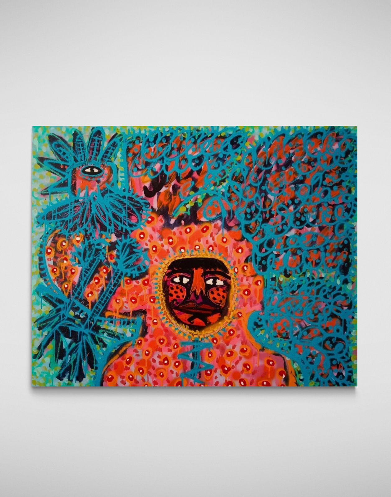 Costume de coq II, Art contemporain, Peinture abstraite, 21ème siècle en vente 1