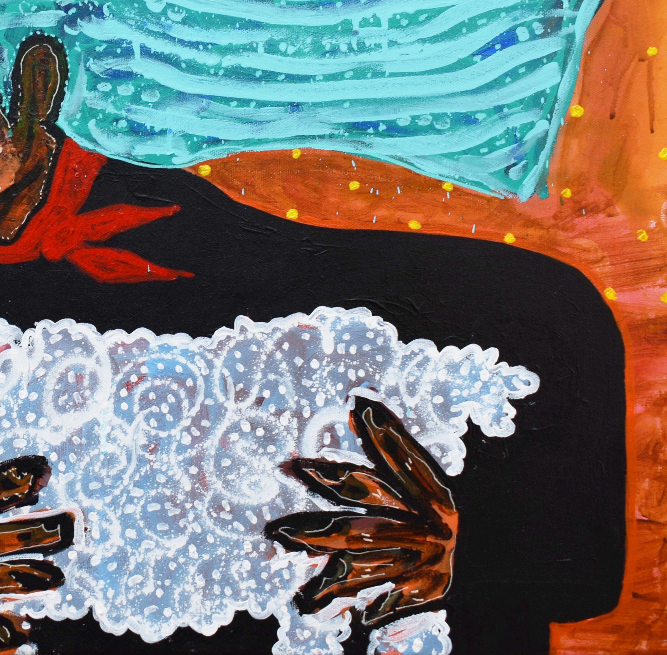 Die Friedenshirtin, Zeitgenössische Kunst, Abstrakte Malerei, 21. Jahrhundert im Angebot 1