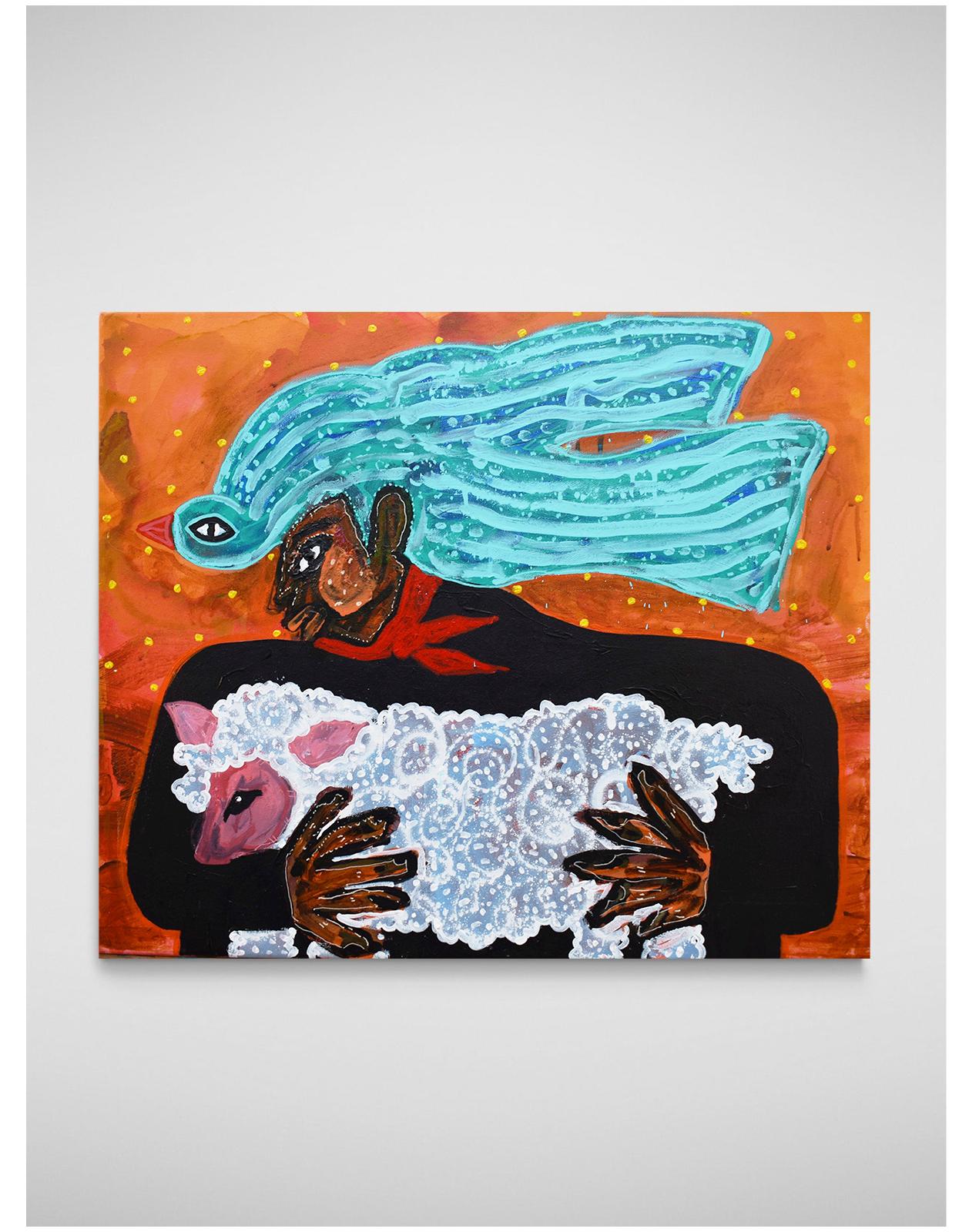 Die Friedenshirtin, Zeitgenössische Kunst, Abstrakte Malerei, 21. Jahrhundert im Angebot 3