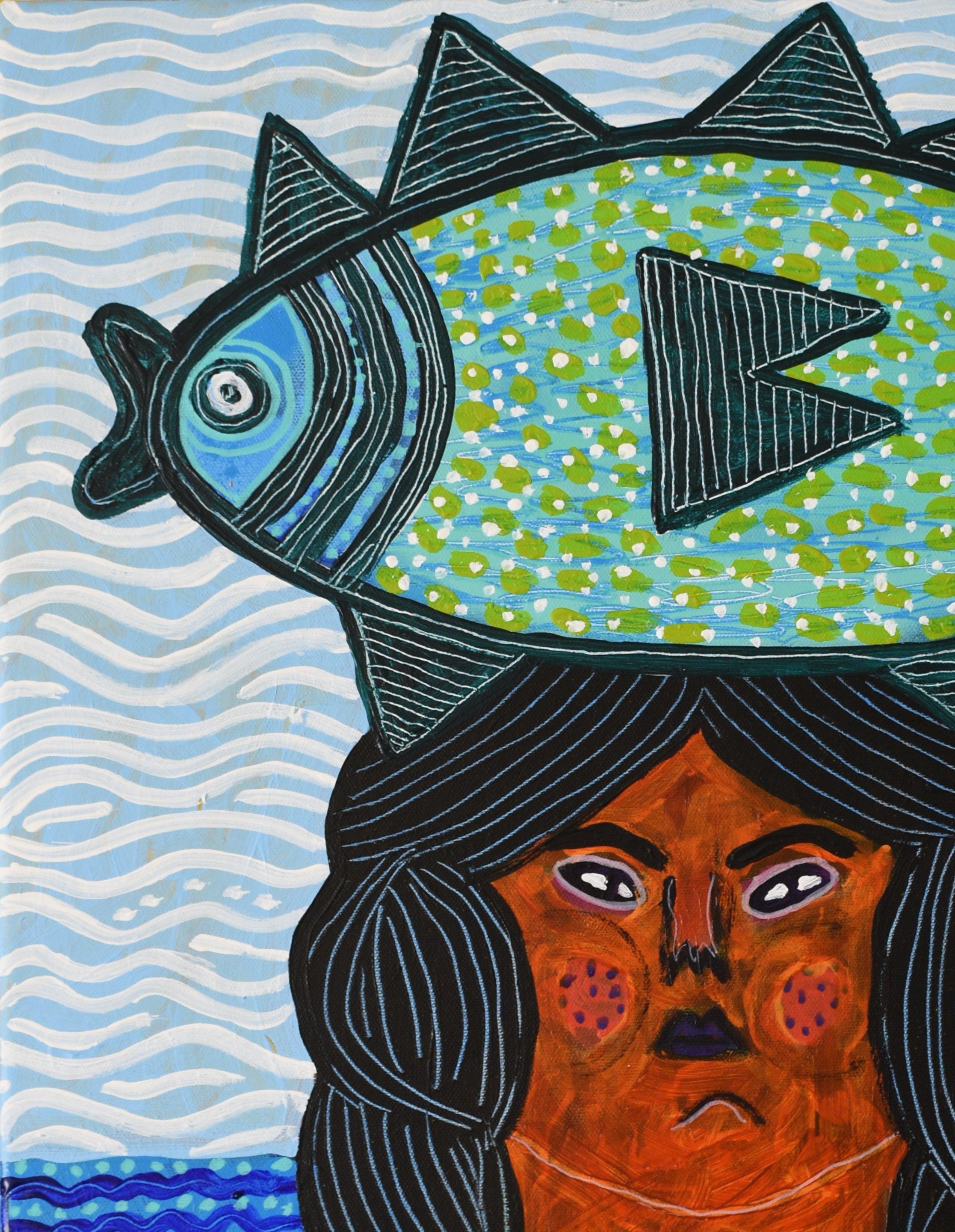 Mujer De Mar, Arte Contemporáneo, Pintura Abstracta, Siglo XXI - Painting de Manu Jorquera