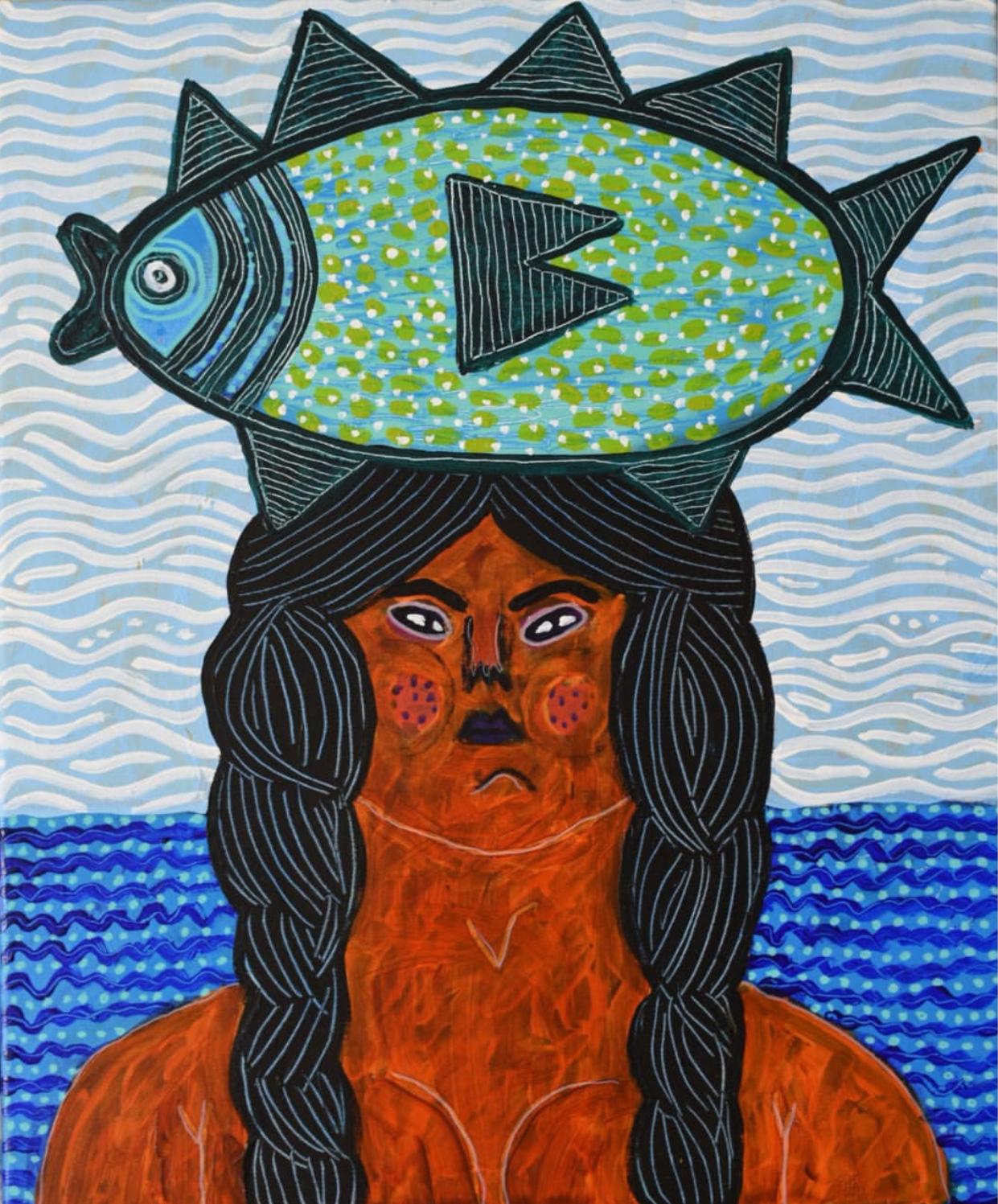 Woman Of Sea, Contemporary Art, Abstract Painting, 21st Century