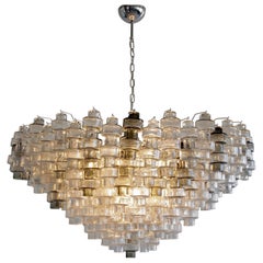 Manubri Murano Glass Chandelier 'clear/ slightly tinted/ smoke glass'