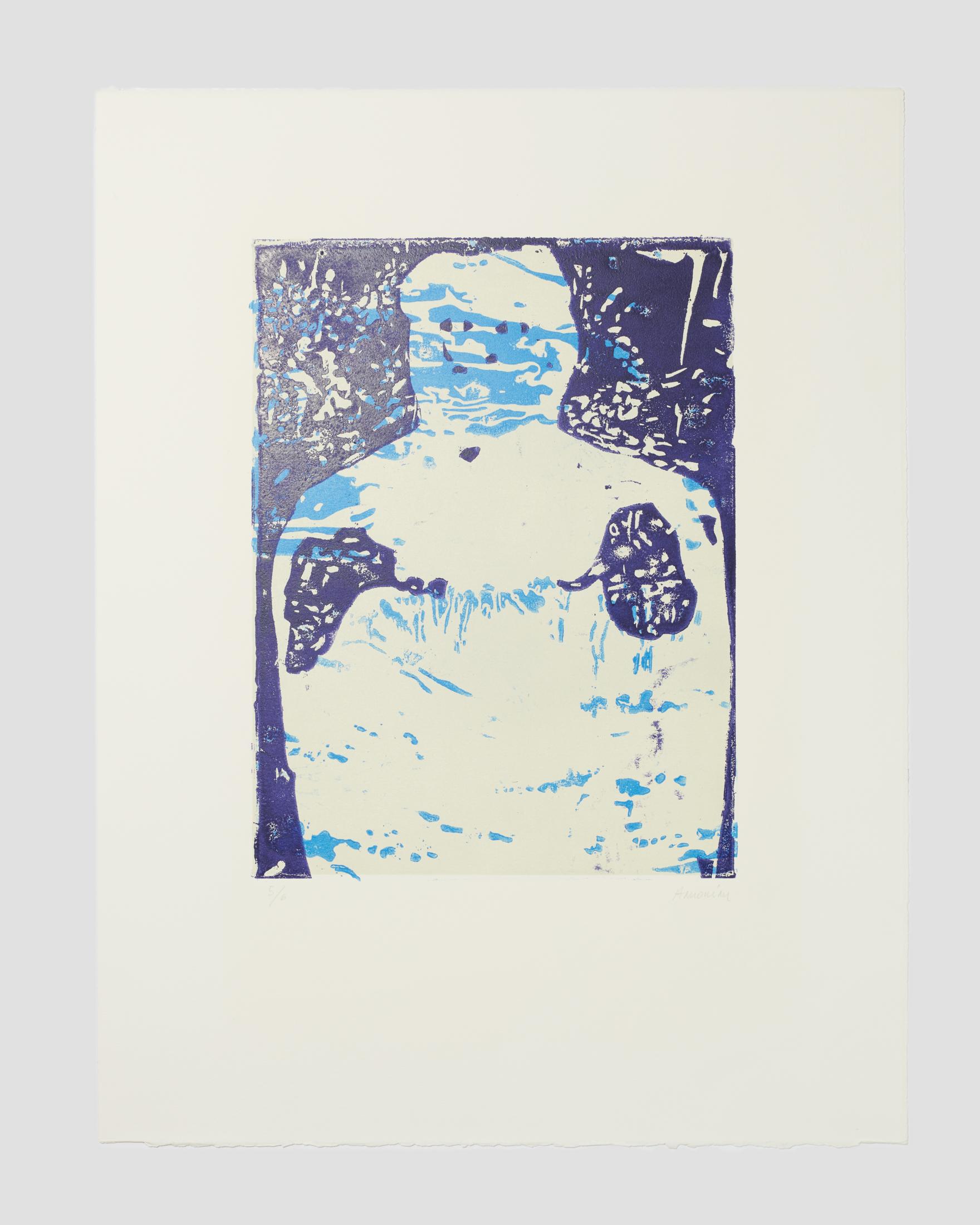 Manuel Amorim Abstract Print - Serie "Eye(s)" Bleu