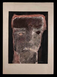 Head - Original Oil and Mixed Media by Manuel Avedán - Mid 20th Century