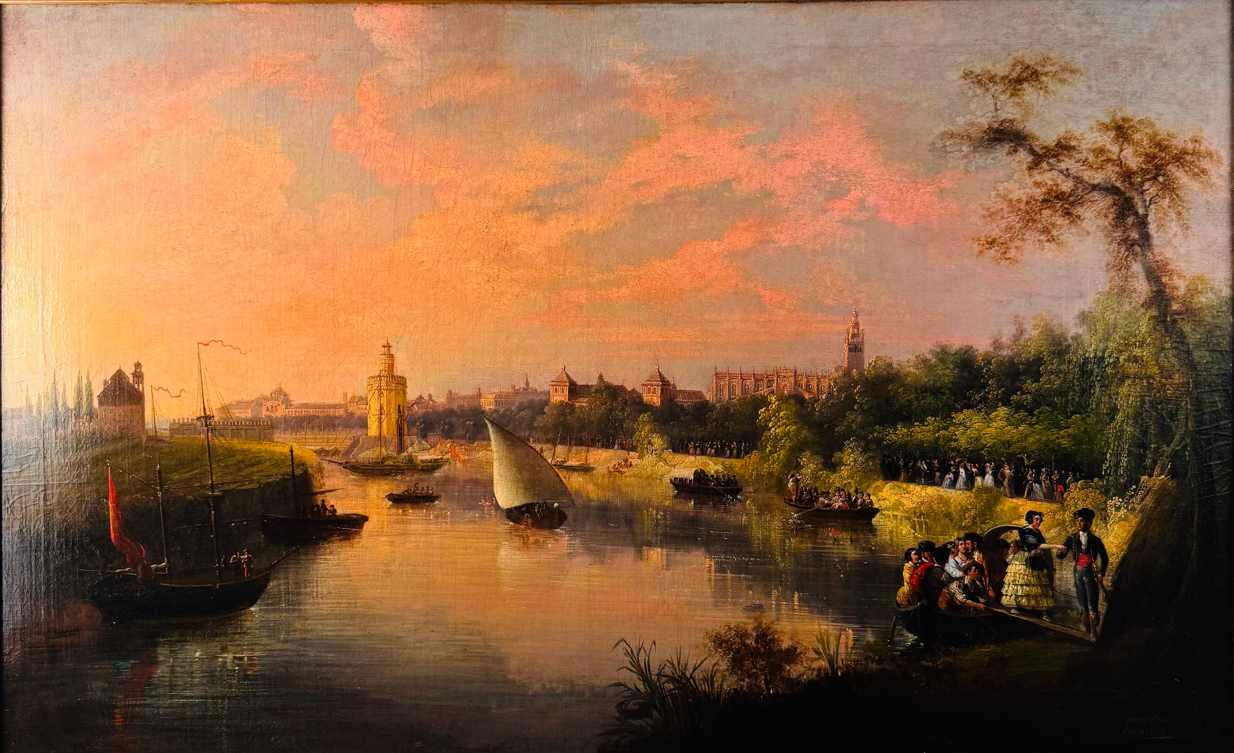 Figurative Painting de Manuel Barron - Vista de Sevilla