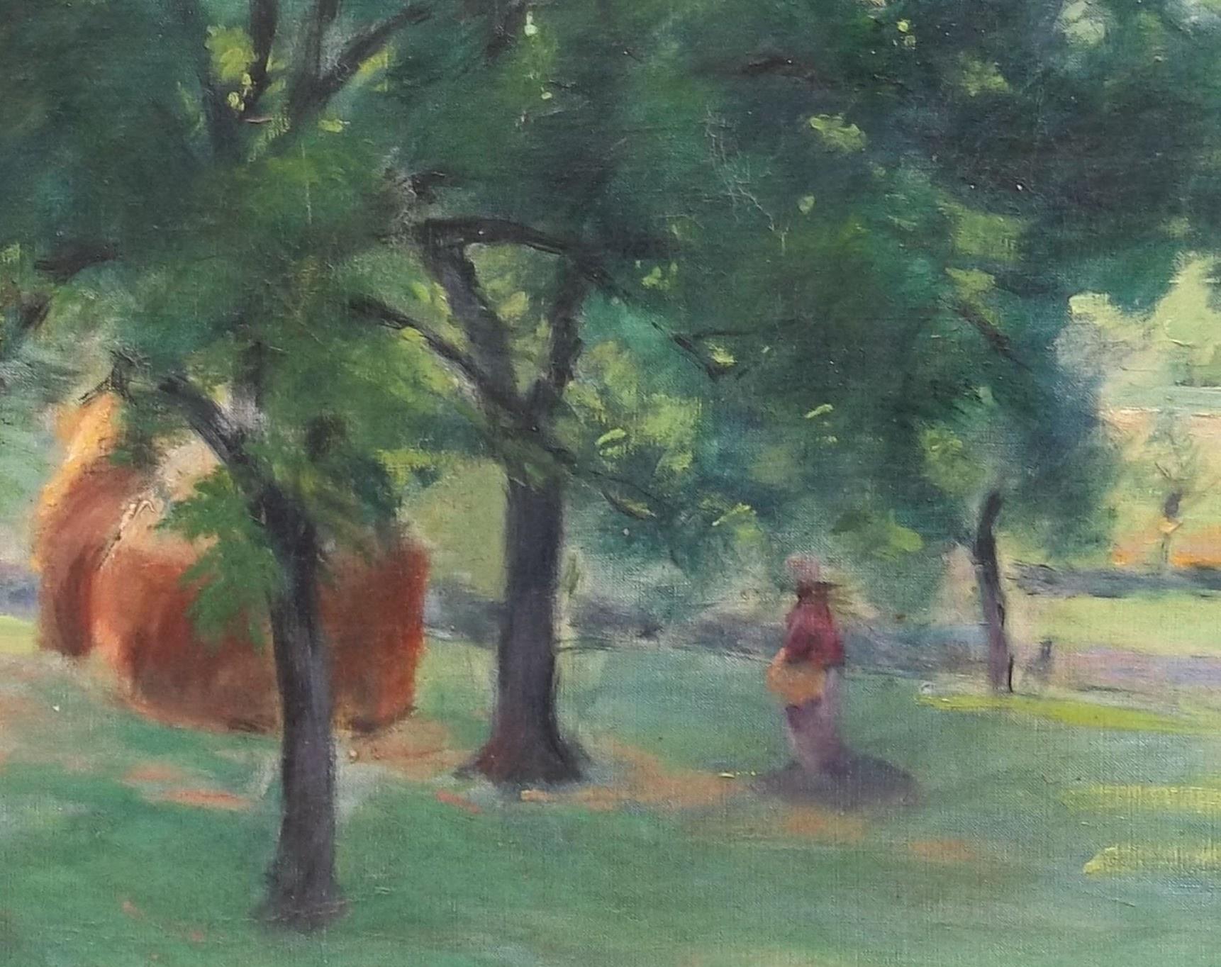 Chemins de foin - Impressionnisme Painting par Manuel Barthold