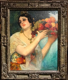 Señora con frutas.