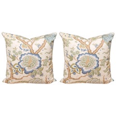 Manuel Canovas Cream Floral Pillows