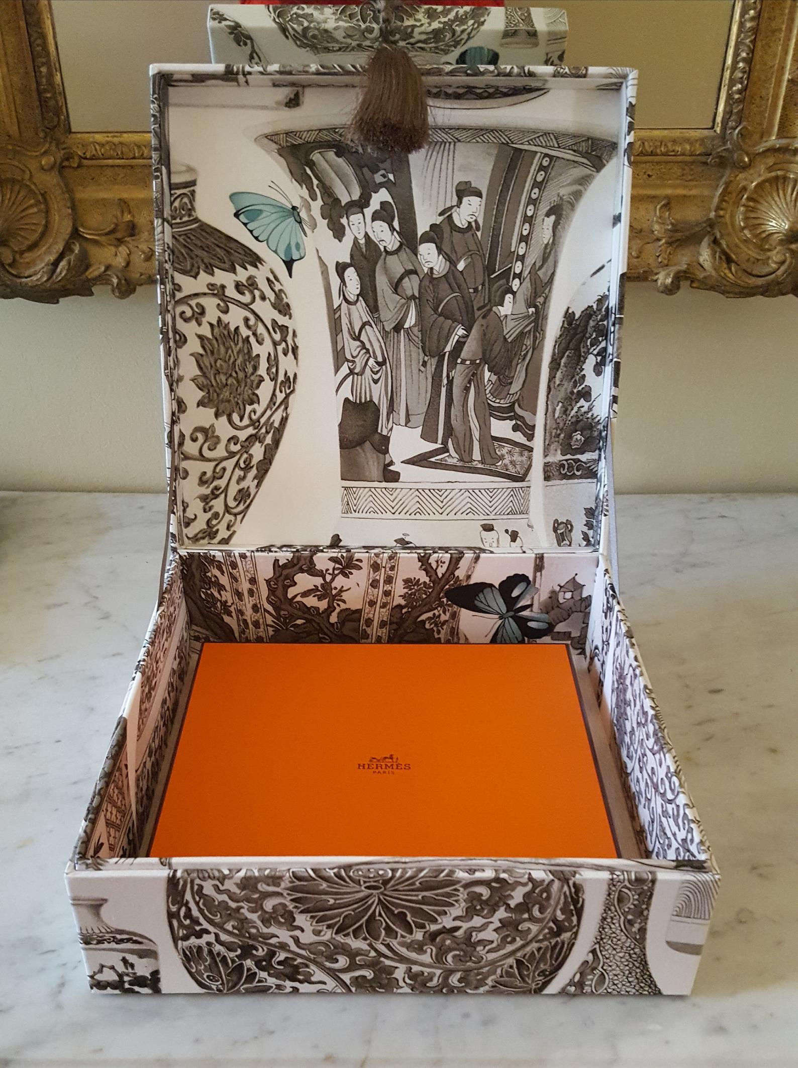 Manuel Canovas Fabric Decorative Storage Box for Scarves Handmade in France 2