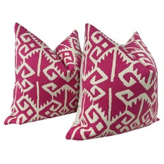 Manuel Canovas Copricuscino in "Kerala" - Cuscino indiano rosa da 22 pollici - Una coppia