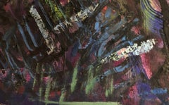 Peinture originale à l'huile sur toile « Les palmiers »