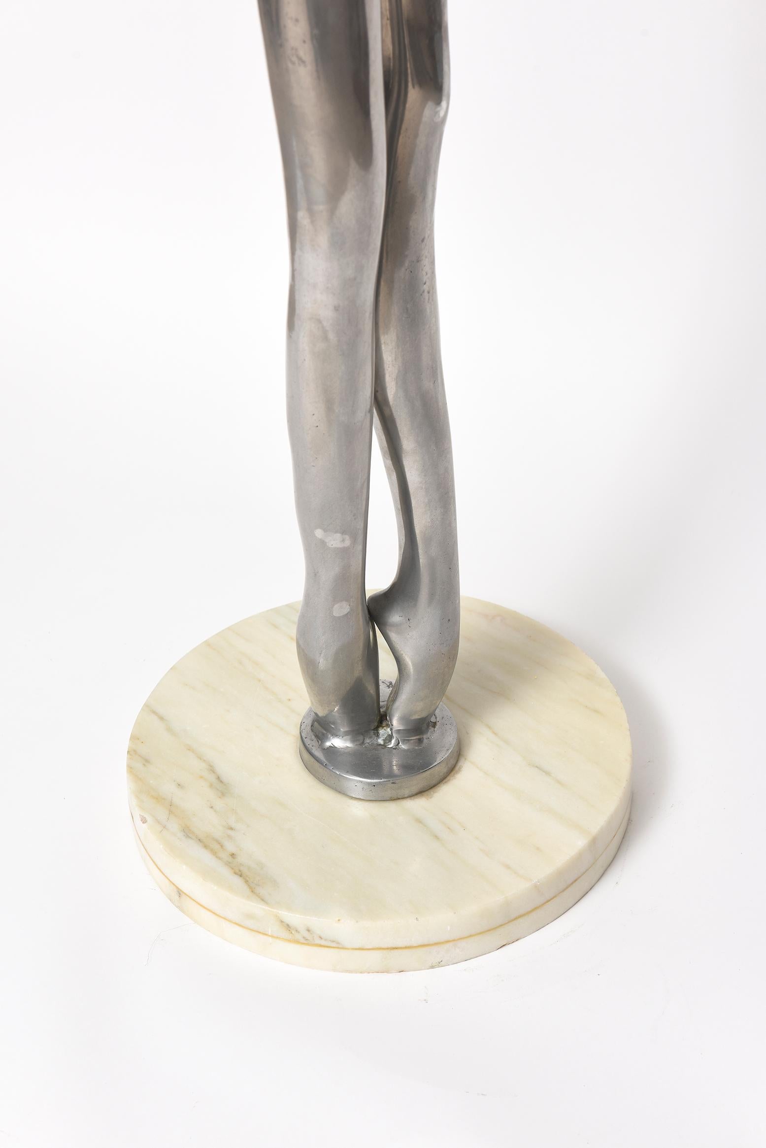 Manuel Carbonell Aluminum Original Casting Dancer Figure Sculpture Cuban Artist For Sale 3