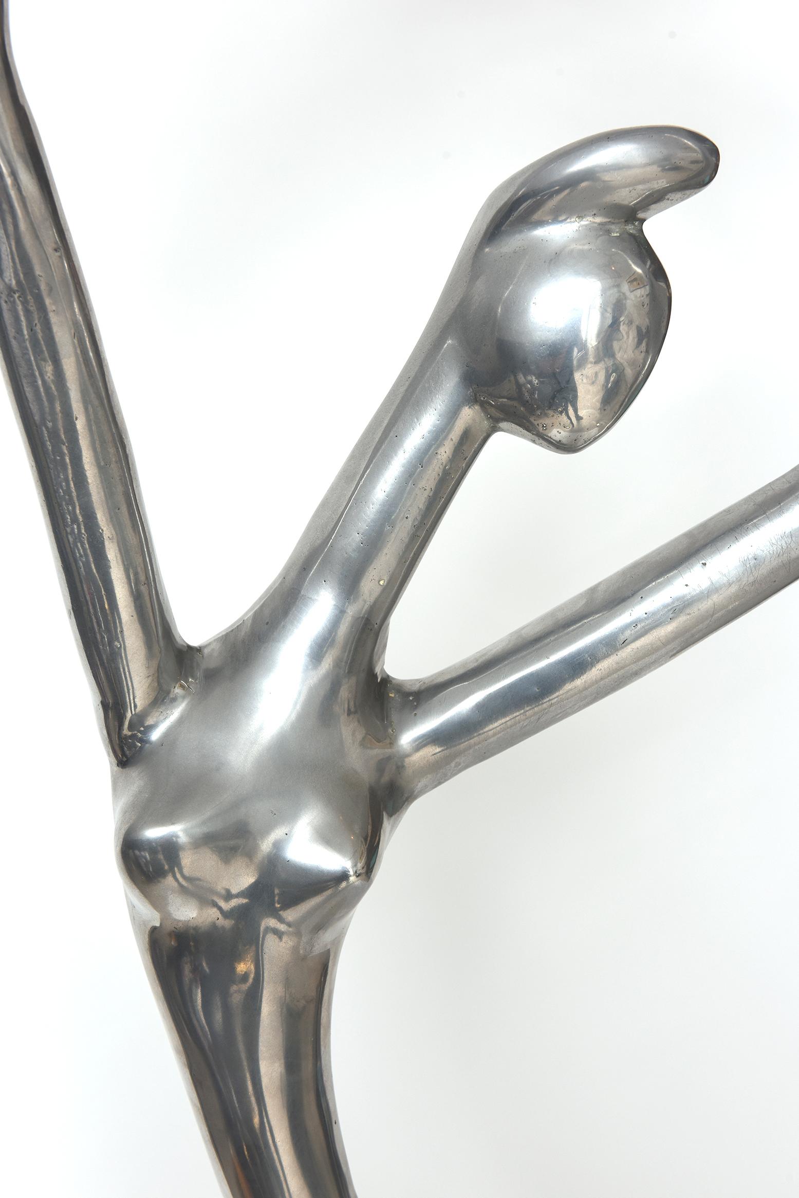 Manuel Carbonell - Sculpture originale d'une figure de danseuse en aluminium coulé - Artiste cubain Bon état - En vente à Miami Beach, FL