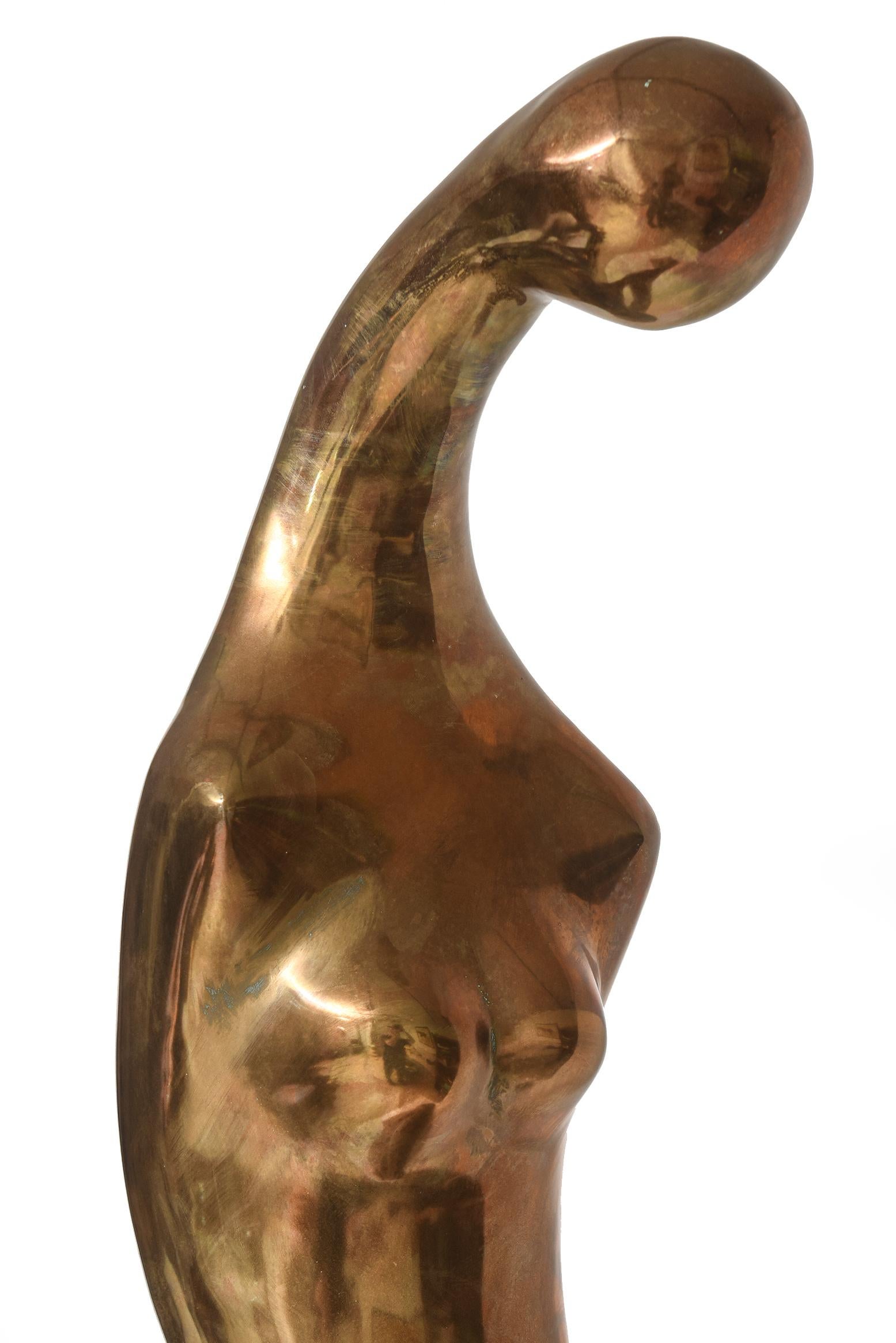 Manuel Carbonell Limited Edition Simple Form Figure Bronze Sculpture, circa 1976 For Sale 2