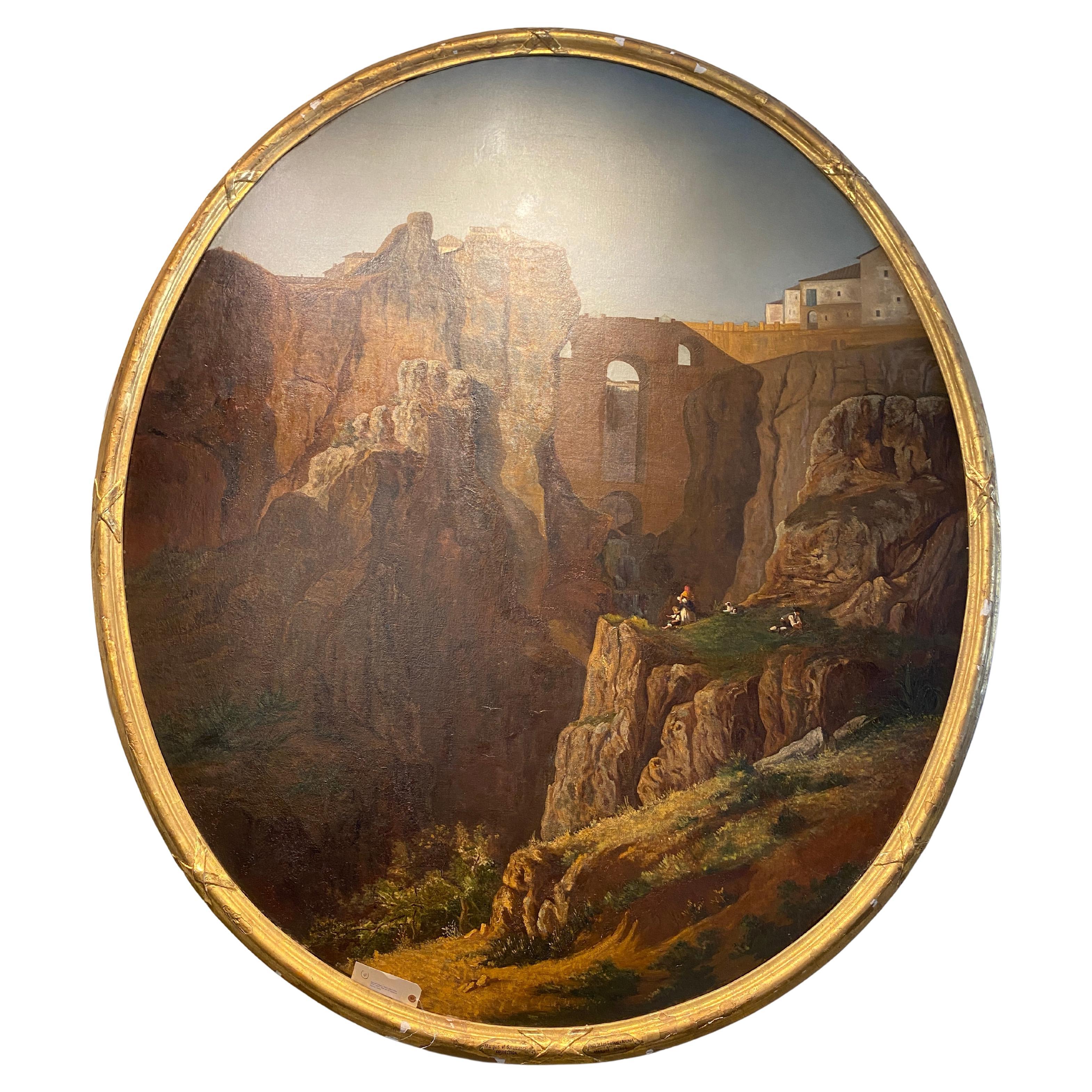 Manuel Criado y Baca 1839-1899 Paso de los Gaitanes Malaga, Spanien Leinwand im Angebot