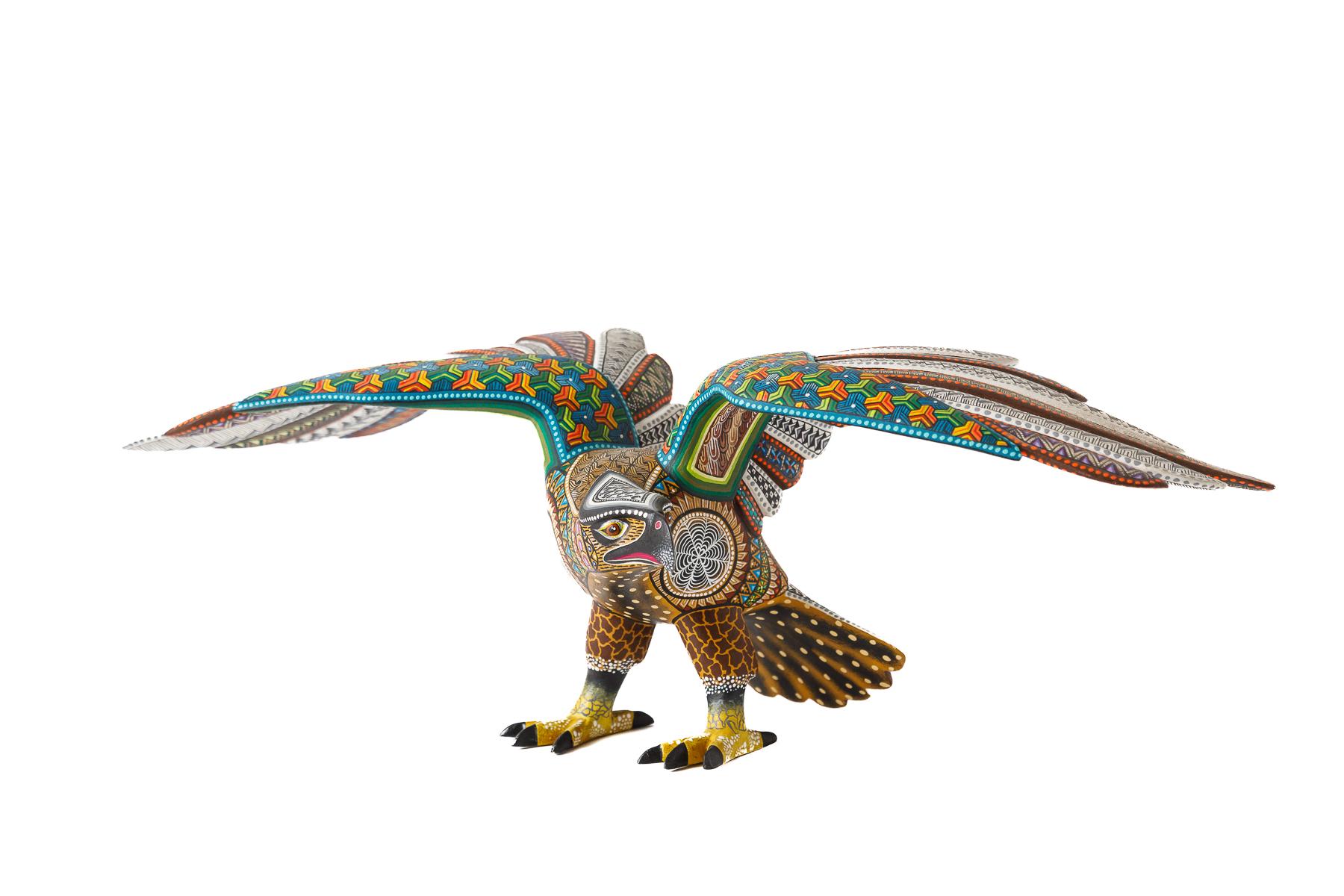 Manuel Cruz Prudencio  Figurative Sculpture - Aguila - Eagle - Mexican Folk Art  Cactus Fine Art