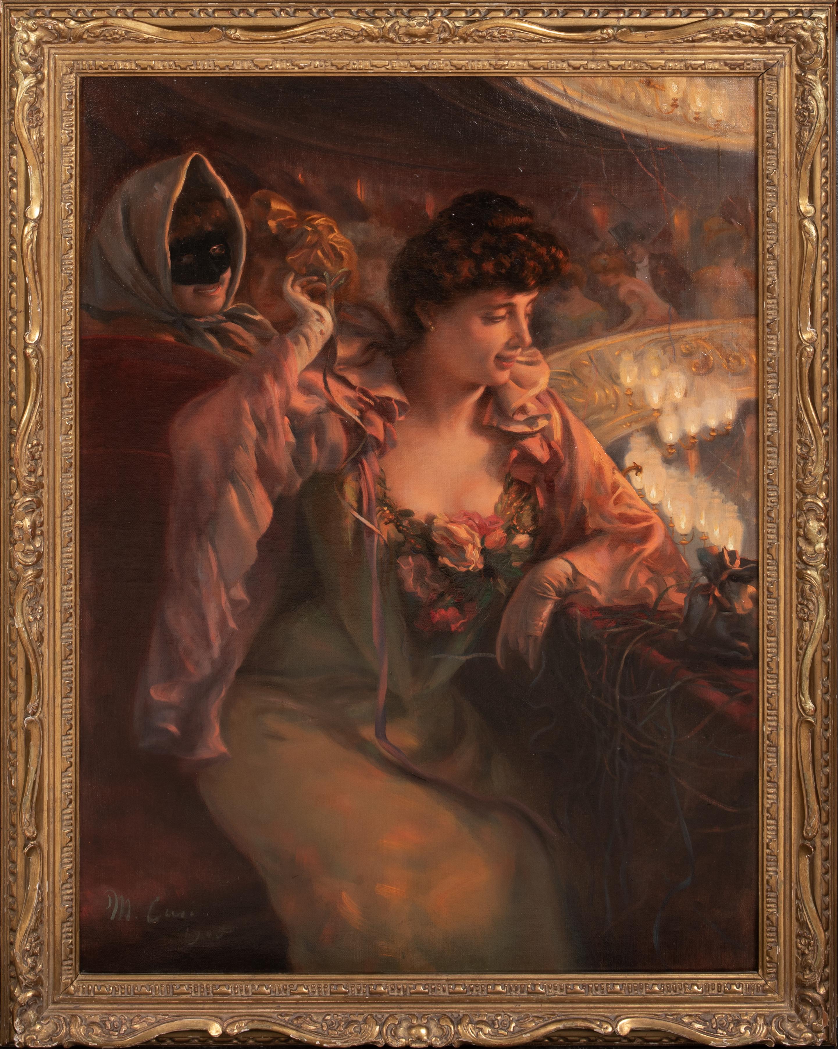 Manuel Cusi y Ferret  Portrait Painting - A Night At The Opera, 19th Century  by Manuel CUSI Y FERRET (1857-1922) 