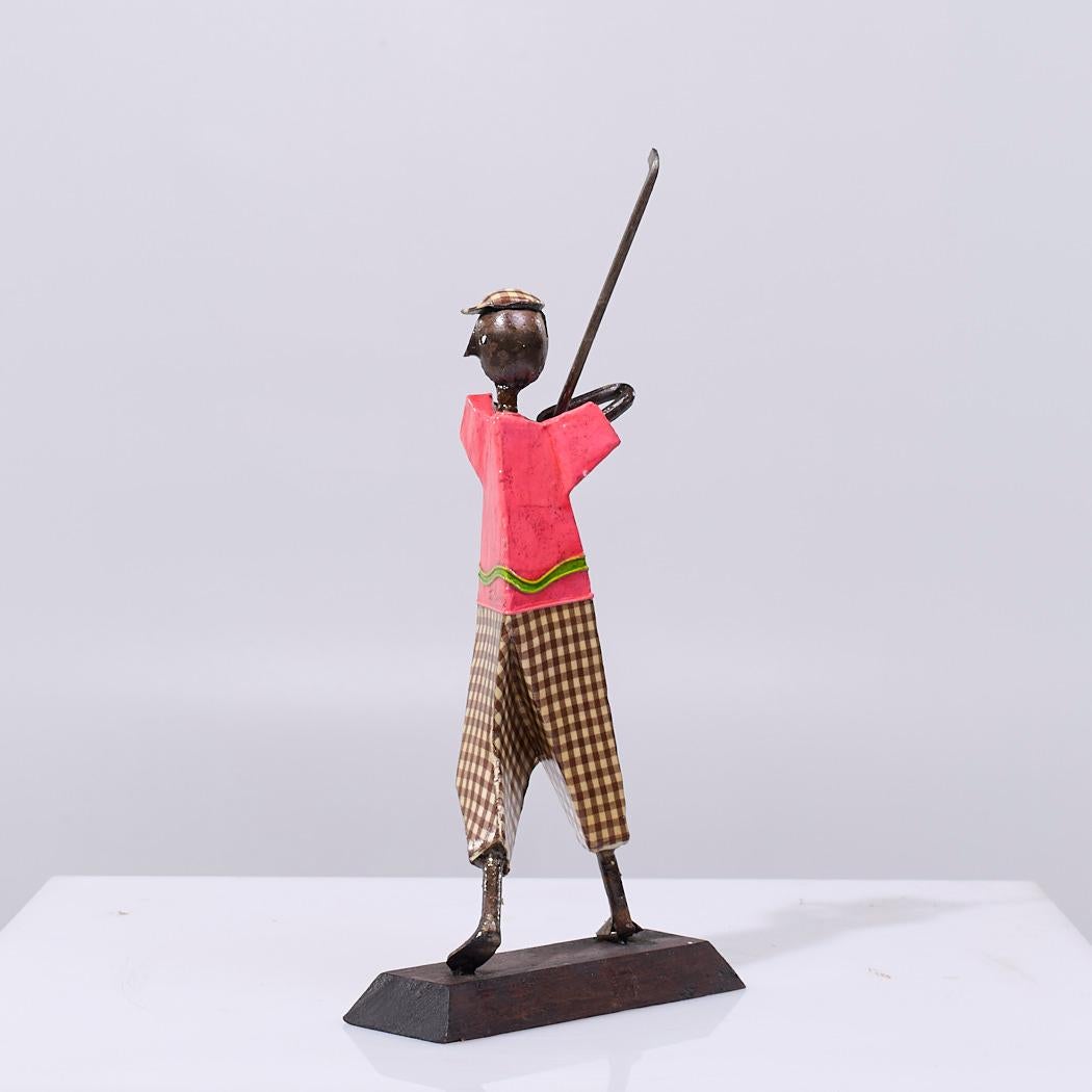 Manuel Felguerez Scultura di giocatore di golf in metallo del metà del secolo scorso In condizioni buone in vendita a Countryside, IL