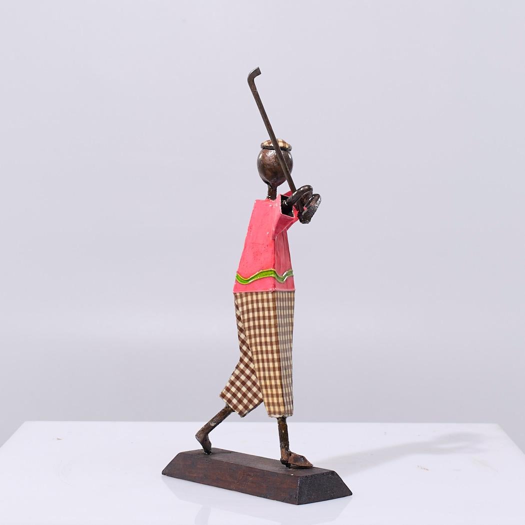 Metallo Manuel Felguerez Scultura di giocatore di golf in metallo del metà del secolo scorso in vendita