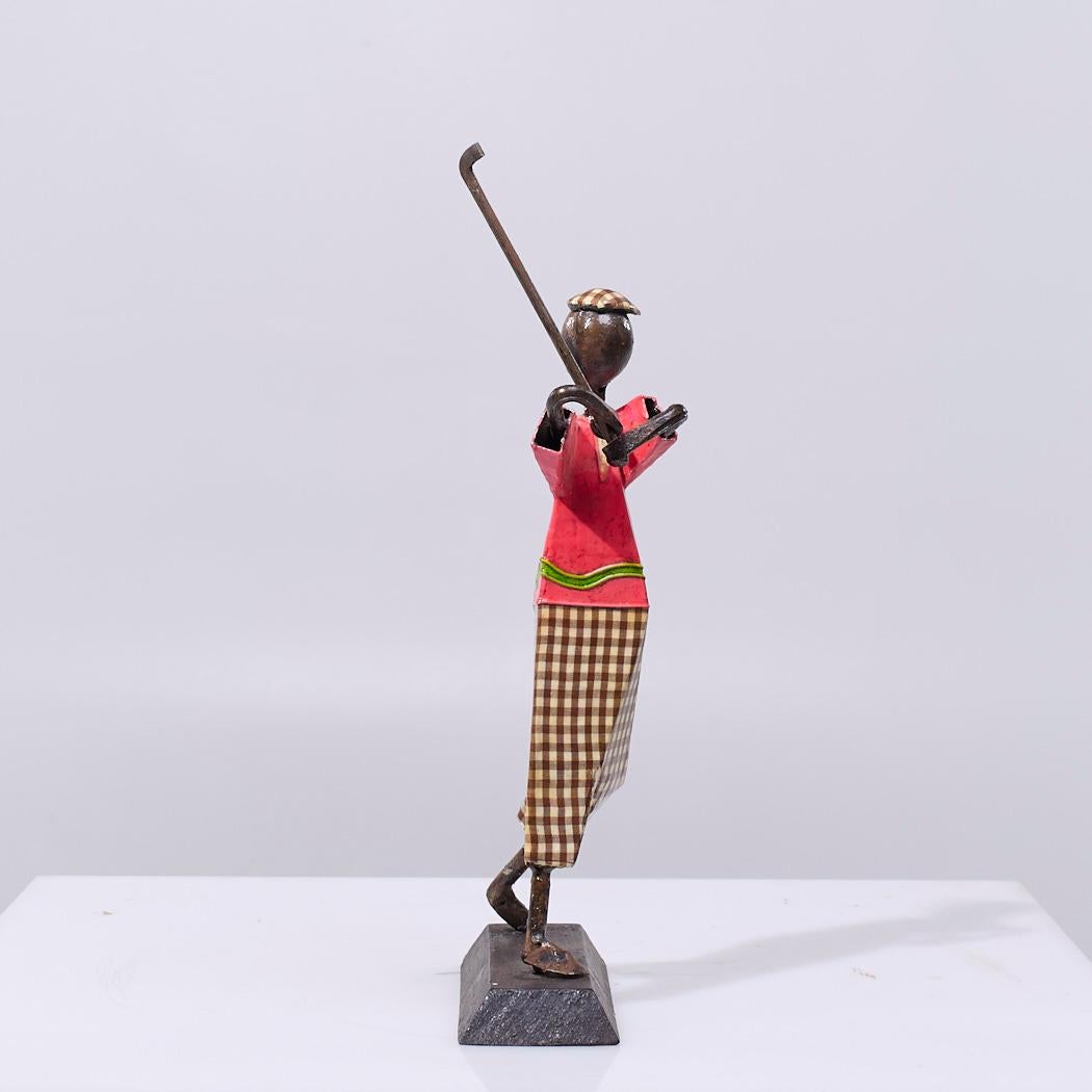 Manuel Felguerez Scultura di giocatore di golf in metallo del metà del secolo scorso in vendita 1