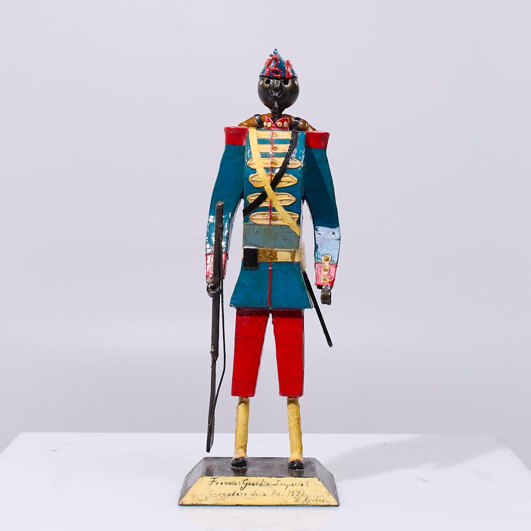 Manuel Felguerez Soldado de juguete de metal de mediados de siglo

Esta figurita mide 5,25 de ancho x 5,25 de fondo x 15,25 pulgadas de alto

Hacemos nuestras fotos en un estudio con iluminación controlada para mostrar el máximo detalle posible. No