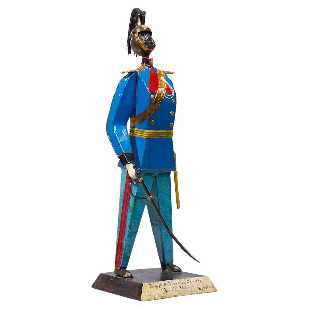 Soldat de plomb mexicain en métal Manuel Felguérez du milieu du siècle (1 de 7)