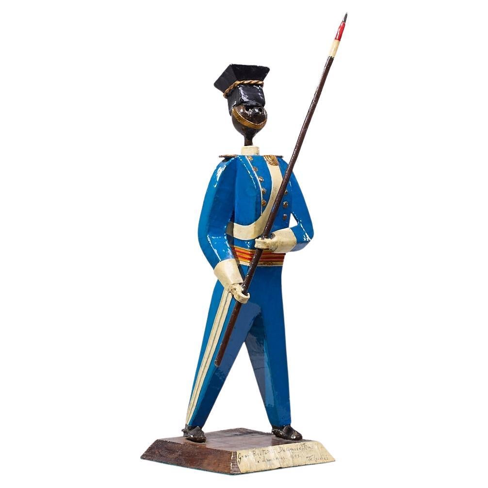 Soldat de plomb mexicain en métal Manuel Felguérez du milieu du siècle (1 de 7)