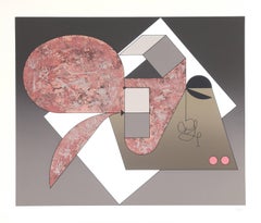 Cigarra Plateada, Abstract Geometric Screenprint by Manuel Felguerez Barra
