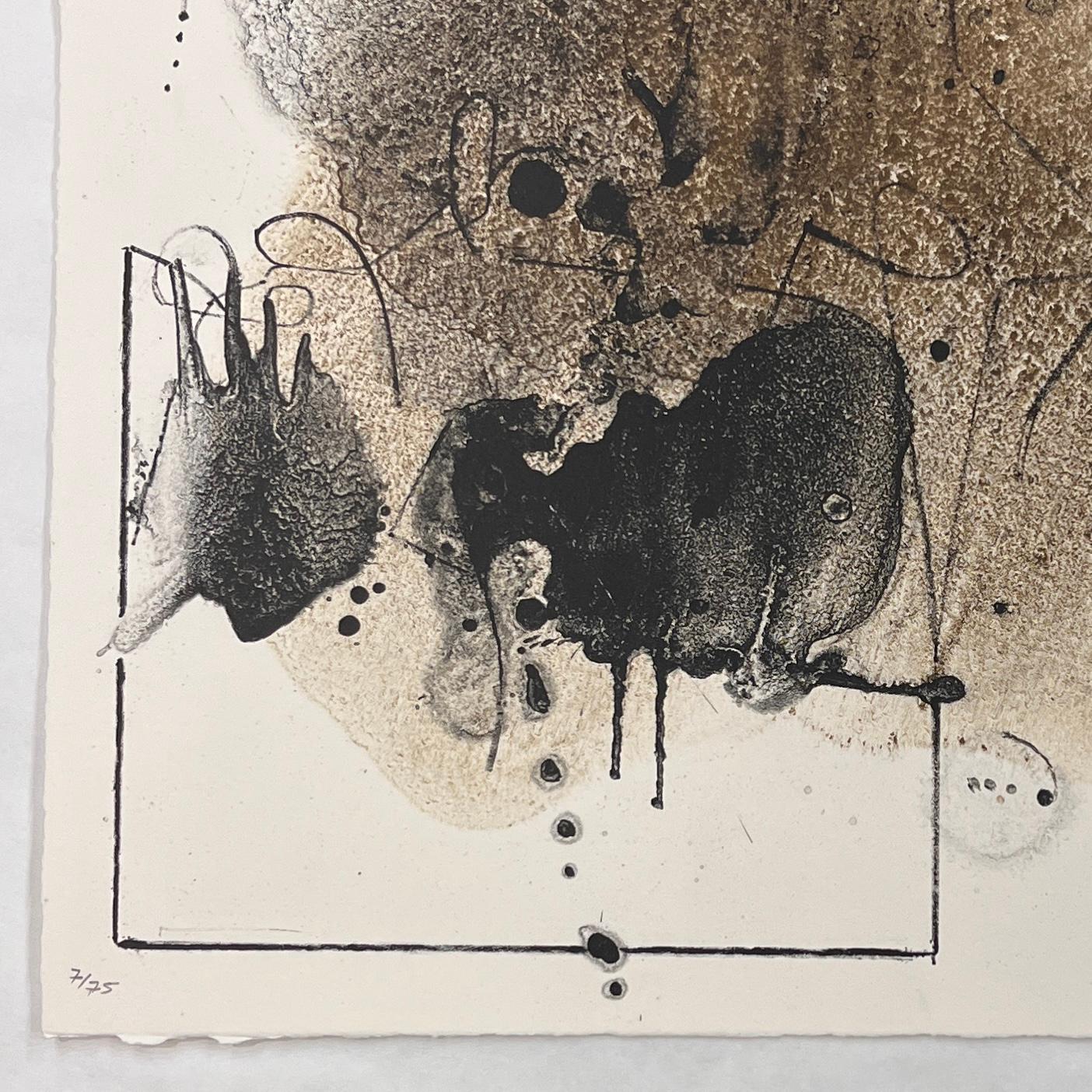 MANUEL FELGUEREZ Original Signed Engraving Limited Edition Mexican Art Abstract - Print by Manuel Felguérez