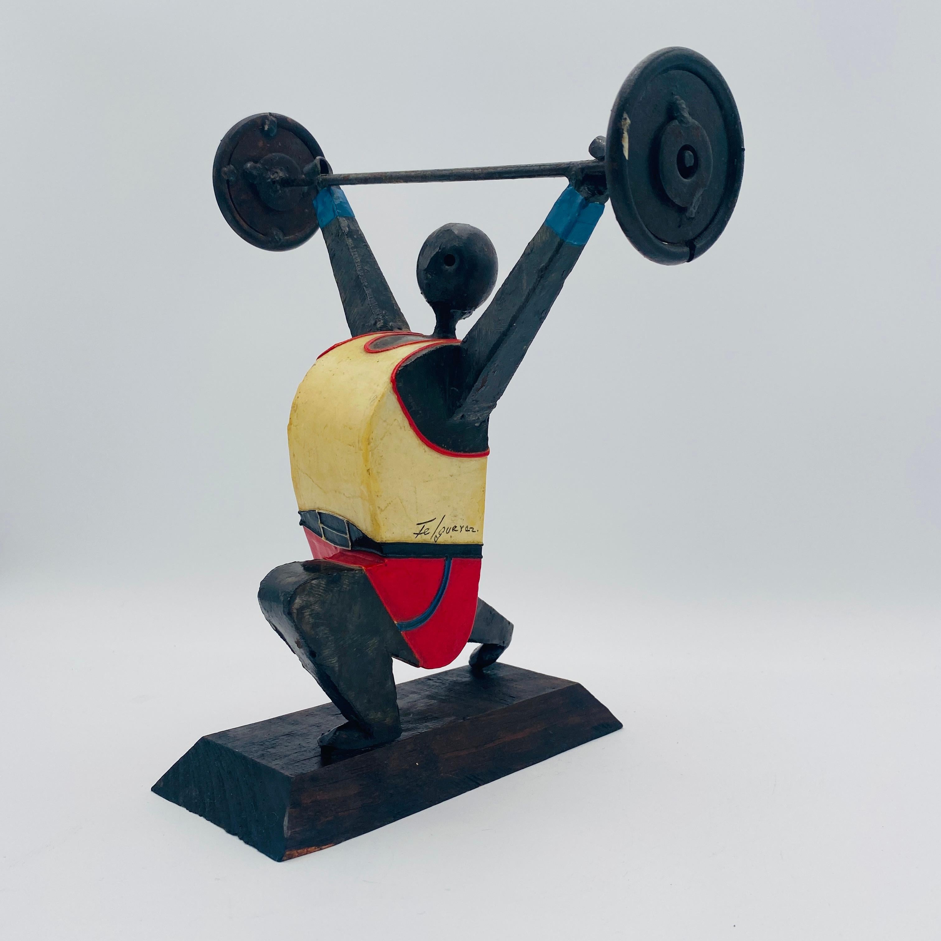 Sculpture figurative de poids-lifter Manuel Felguerez, Mexique, années 1970 3