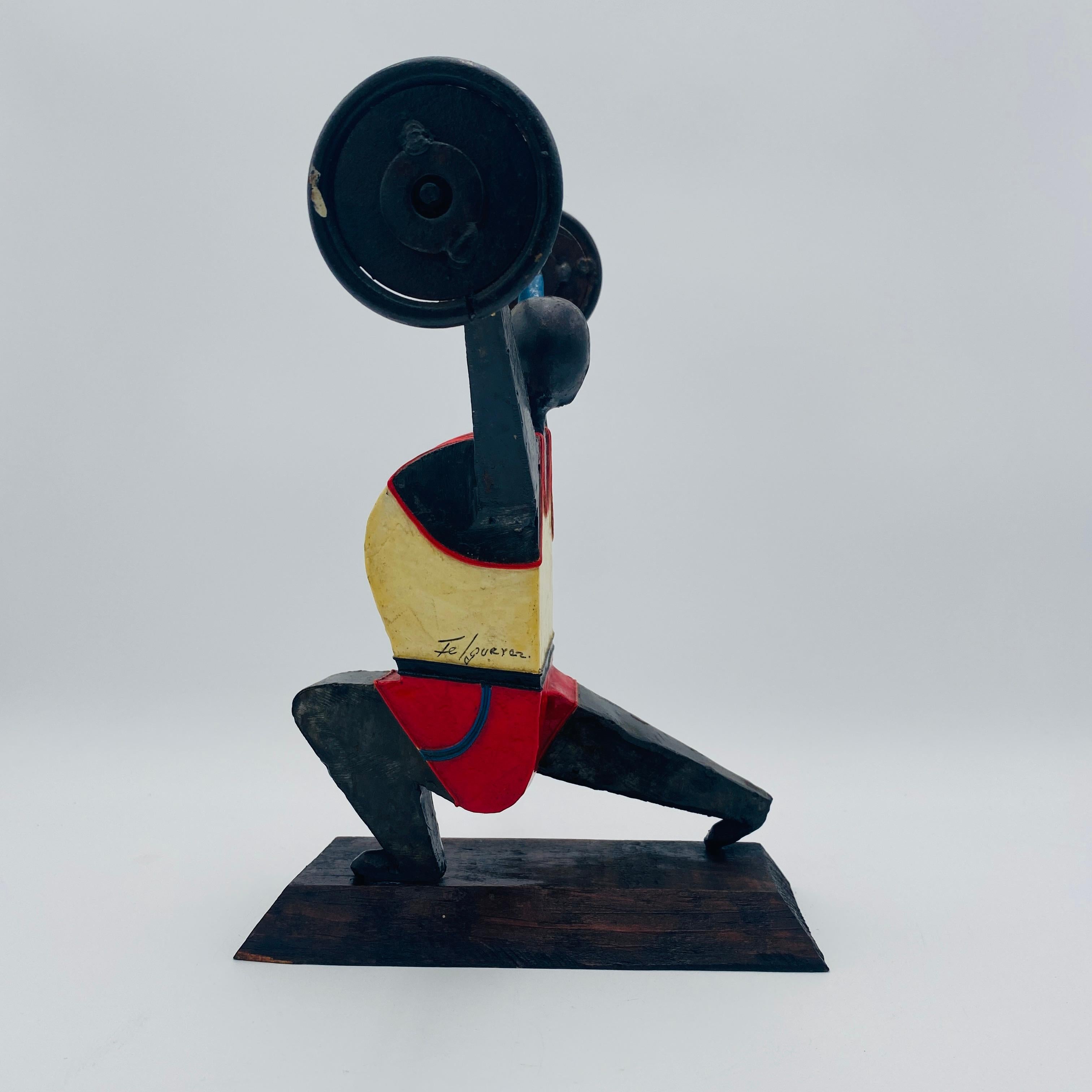 Sculpture figurative de poids-lifter Manuel Felguerez, Mexique, années 1970 Bon état à San Juan Capistrano, CA