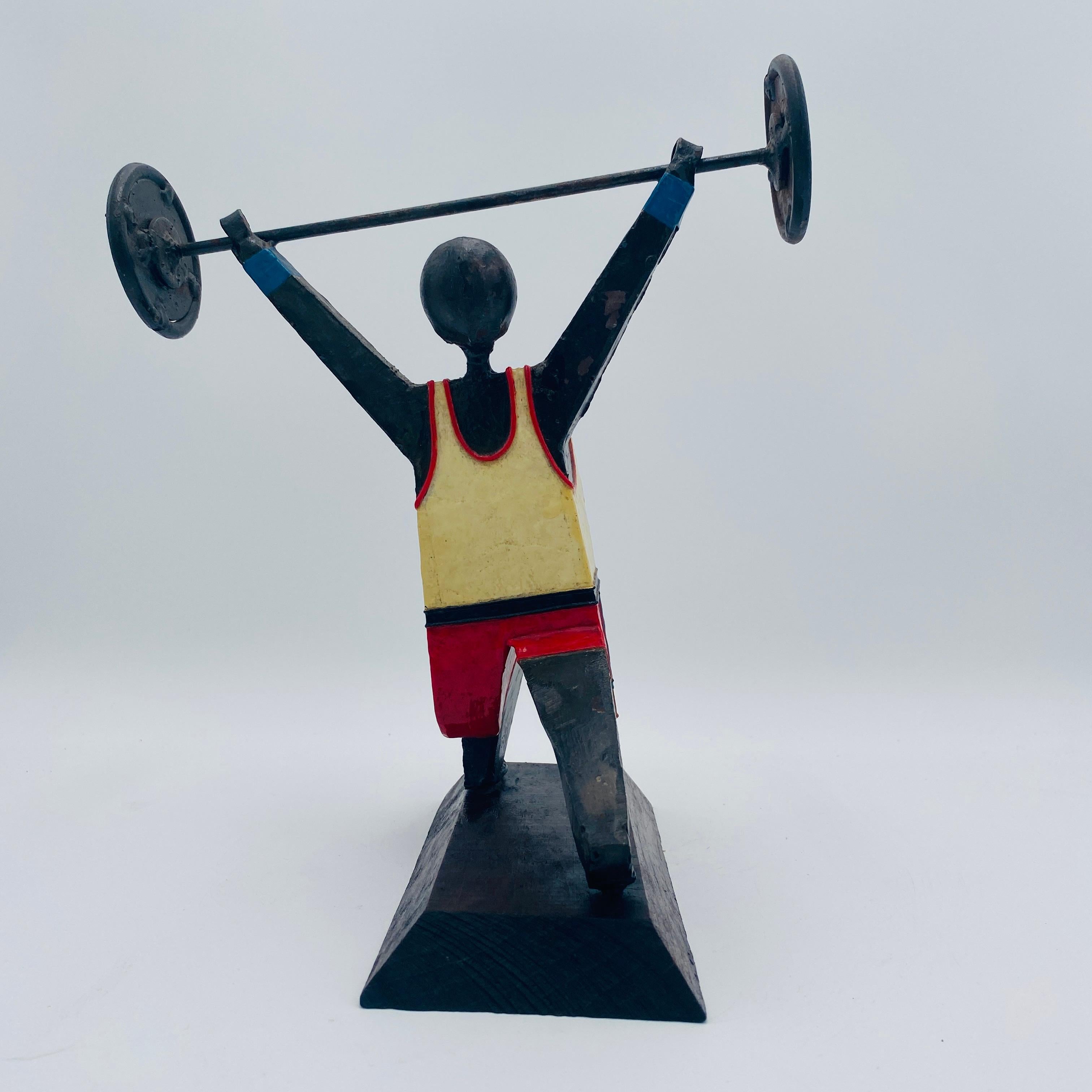 Sculpture figurative de poids-lifter Manuel Felguerez, Mexique, années 1970 2