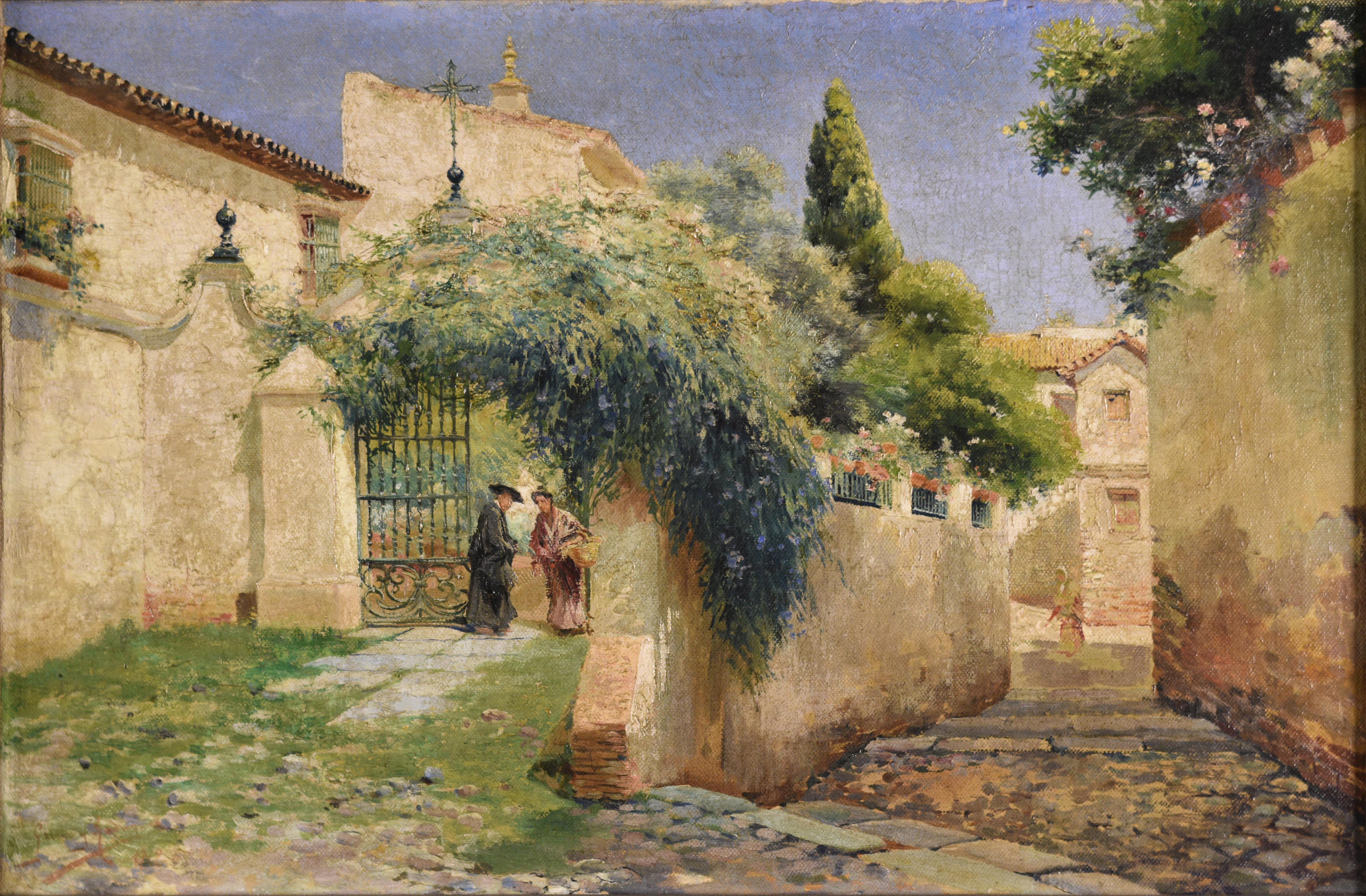 Calles de Sevilla, 1912 - Painting by Manuel García y Rodríguez