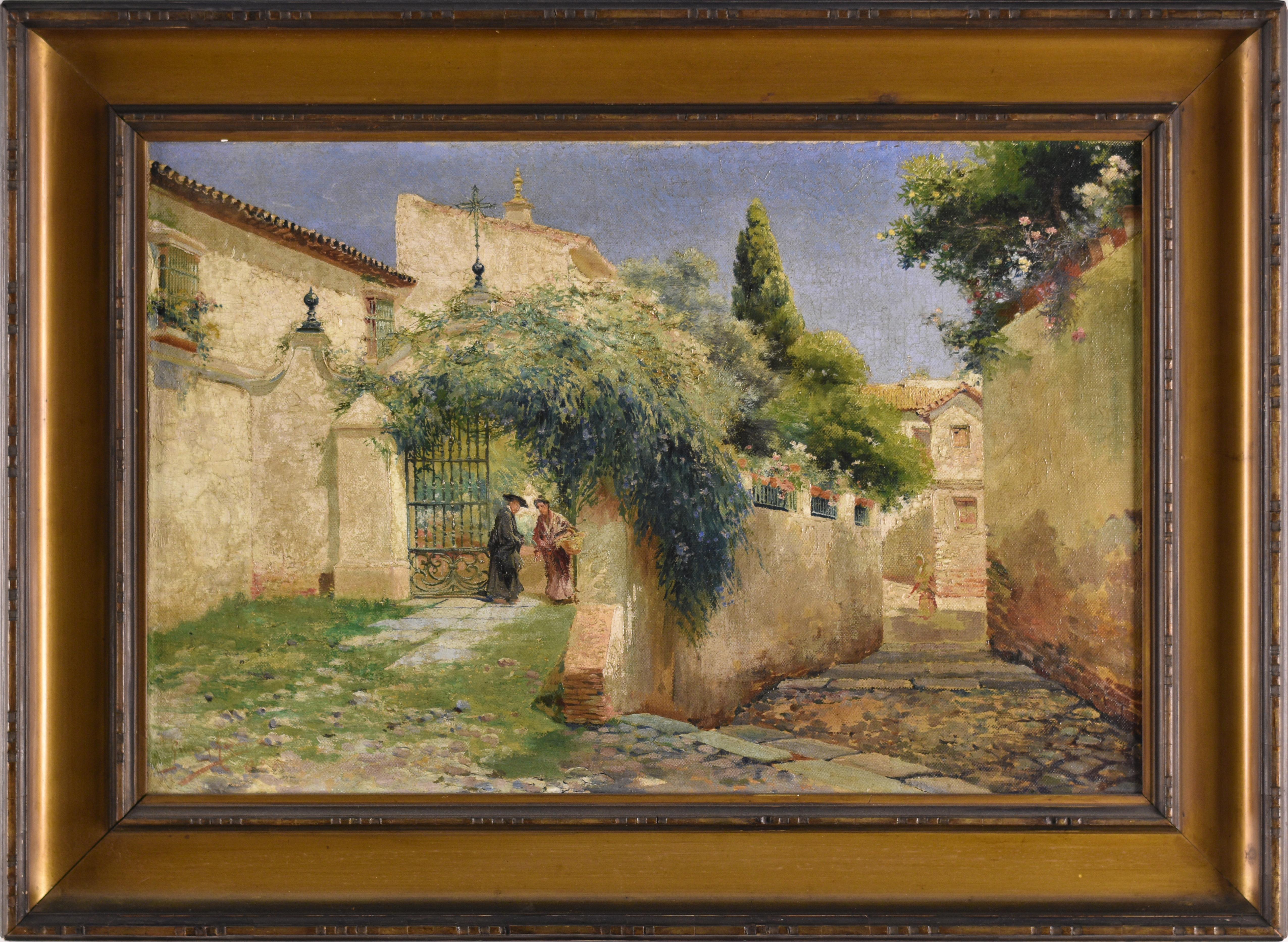 Manuel García y Rodríguez Landscape Painting - Calles de Sevilla, 1912