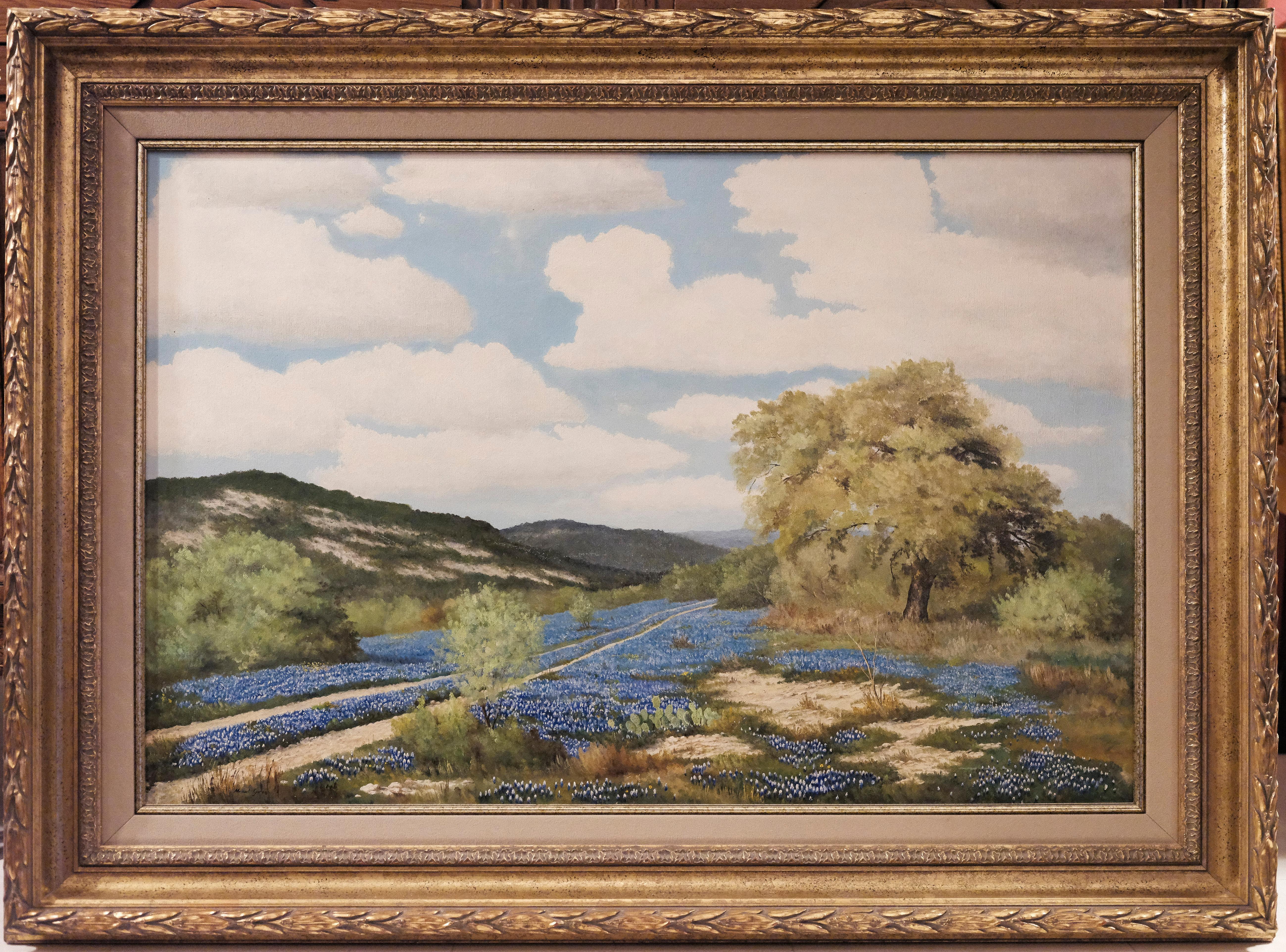 Manuel Garza Landscape Painting - Bluebonnets
