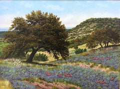 Untitled, Hill Country Landscape with Bluebonnets